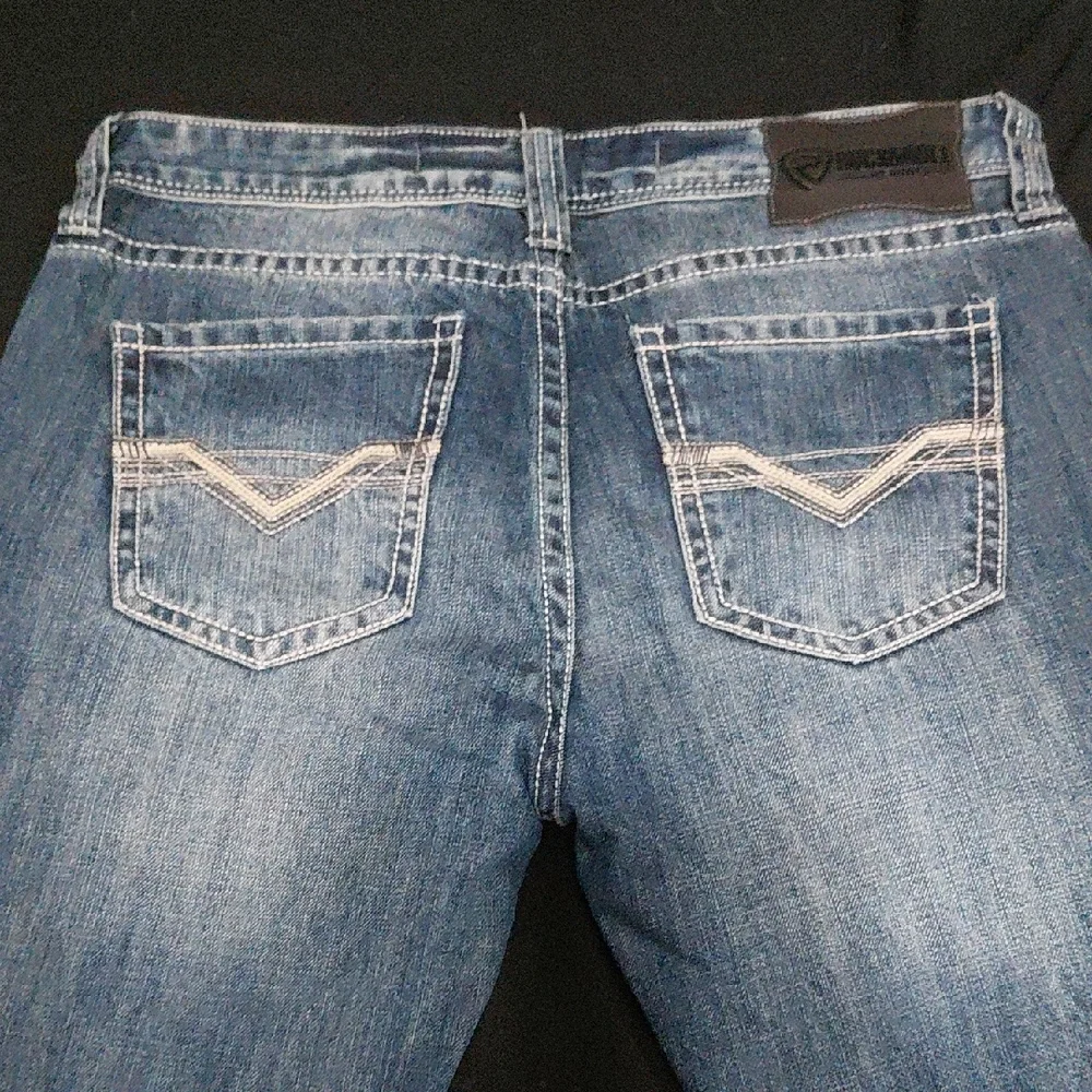 Rock & Roll Denim Men's Bootcut Jeans - Classic Blue - Picture 3 of 4